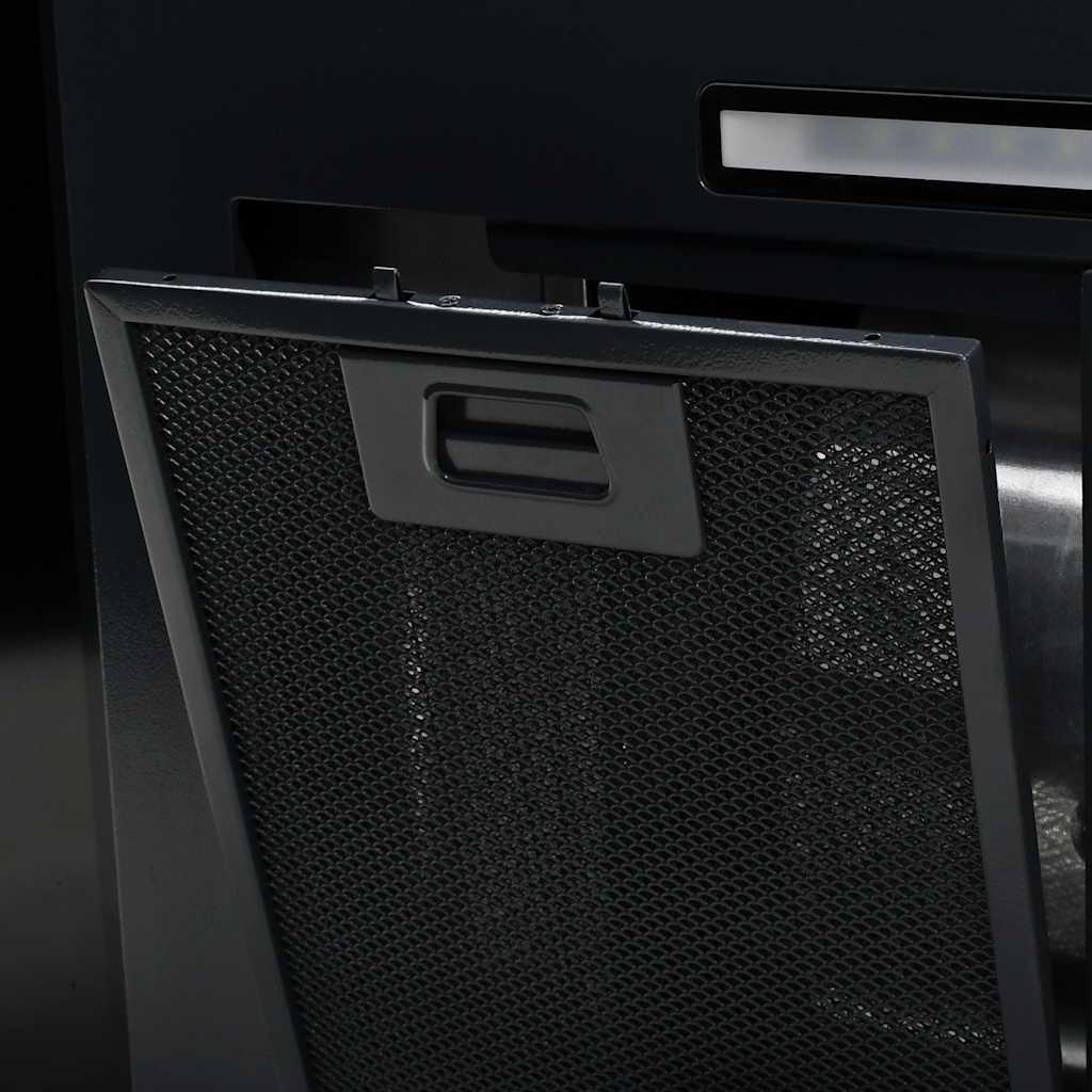 Vægmonteret emhætte rustfrit stål 756 m³/t. 90 cm sort - number 8.