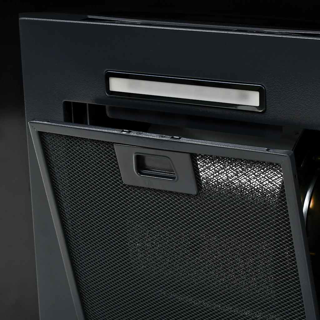 Vægmonteret emhætte rustfrit stål 756 m³/t. 60 cm sort - number 8.