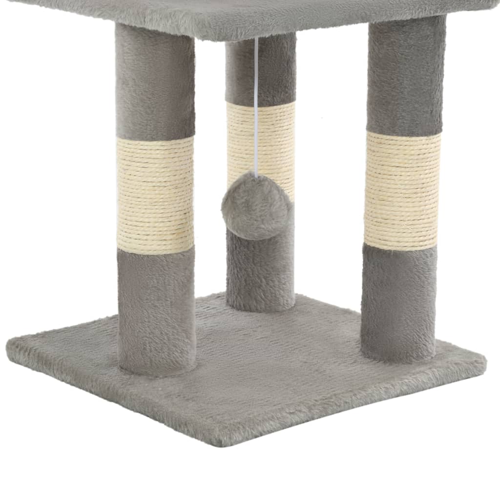 Arbre à chat avec griffoirs en sisal 65 cm gris - number 7.