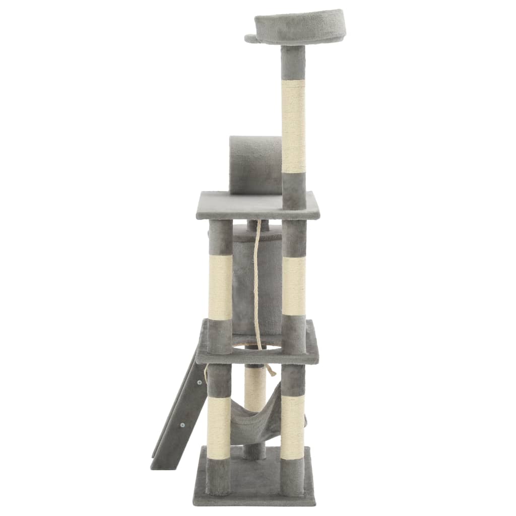 Arbre à chat avec griffoirs en sisal 140 cm - gris - number 5.