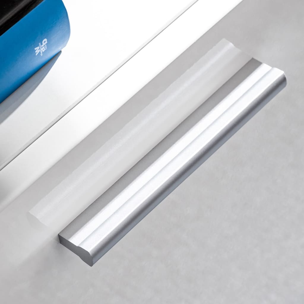 Skabssæt 5 dele med tv-skab og led-lys hvid højglans - number 7.