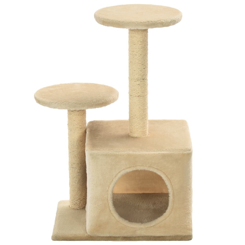 Arbre à chat avec griffoirs en sisal 60 cm beige - number 3.