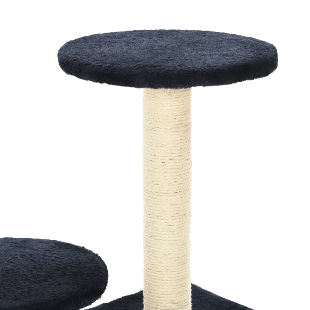 Arbre à chat avec griffoirs en sisal - bleu foncé, 60 cm - number 6.