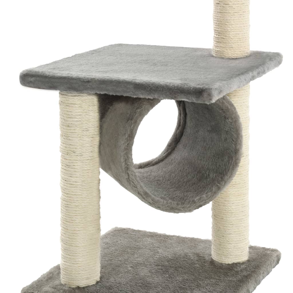 Arbre à chat avec griffoirs en sisal - gris, 65 cm - number 5.