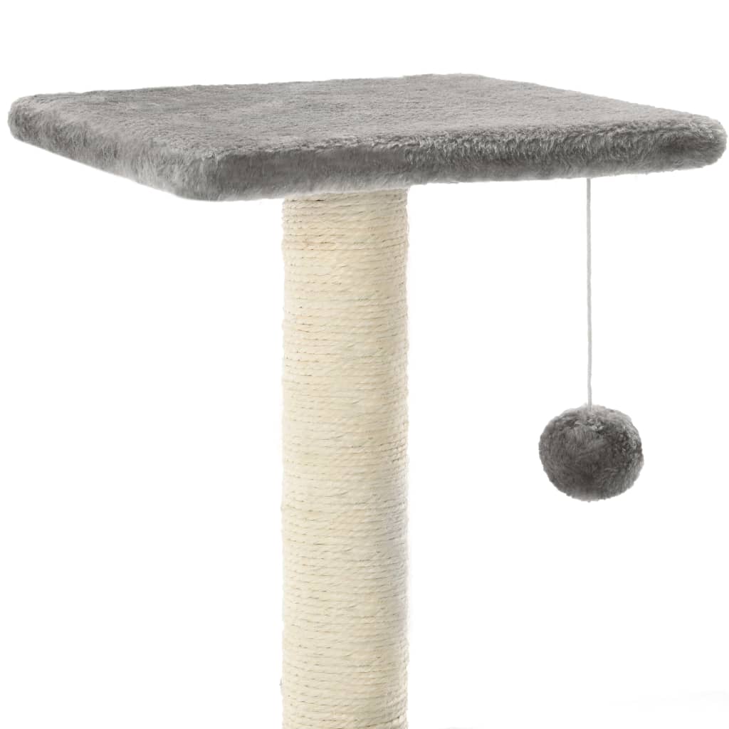 Arbre à chat avec griffoirs en sisal - gris, 65 cm - number 4.