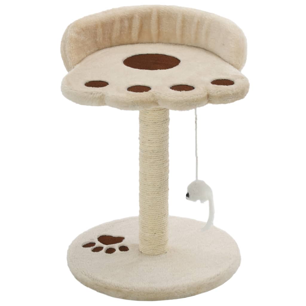 Arbre à chat avec griffoirs en sisal - beige, 40 cm - number 2.
