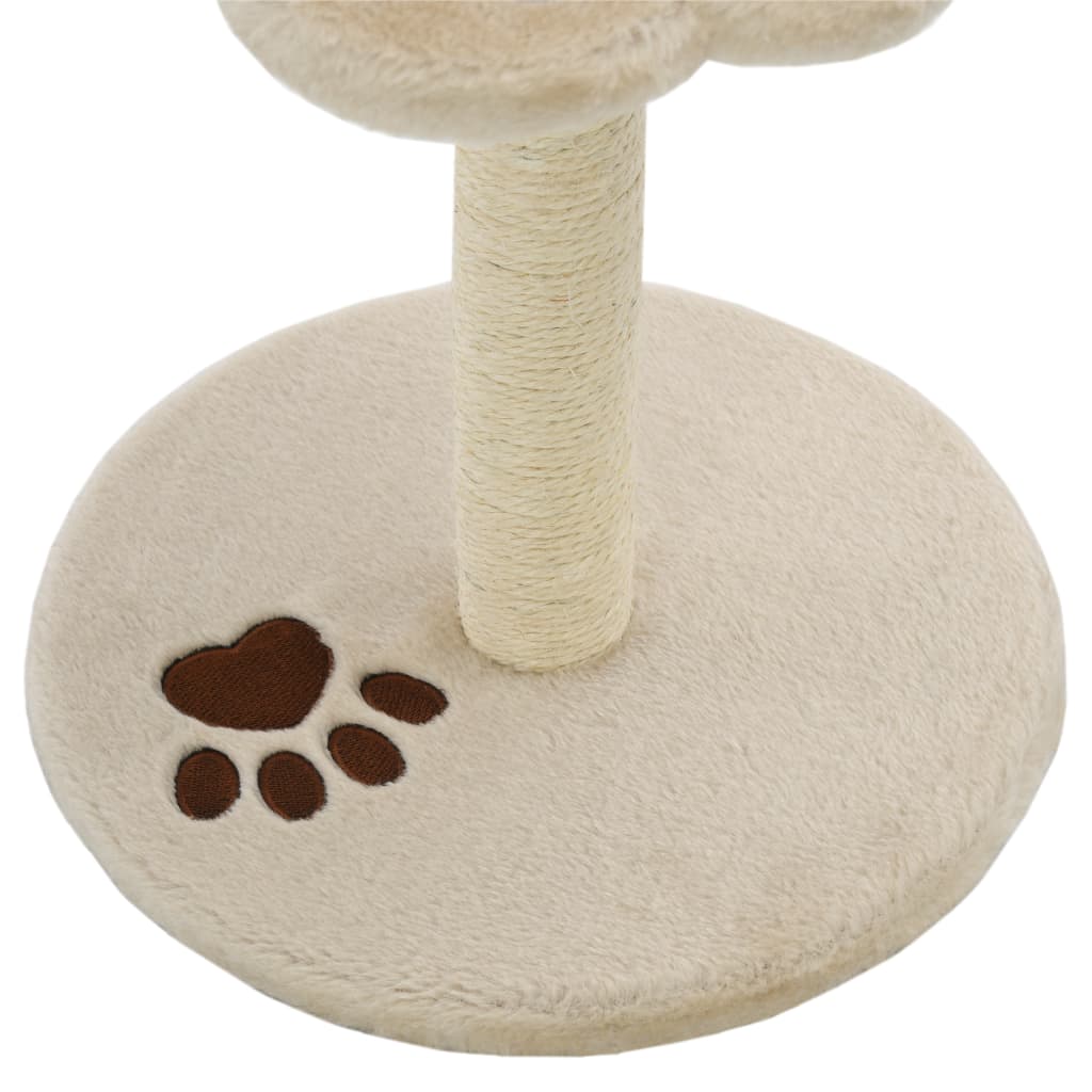 Arbre à chat avec griffoirs en sisal - beige, 40 cm - number 5.