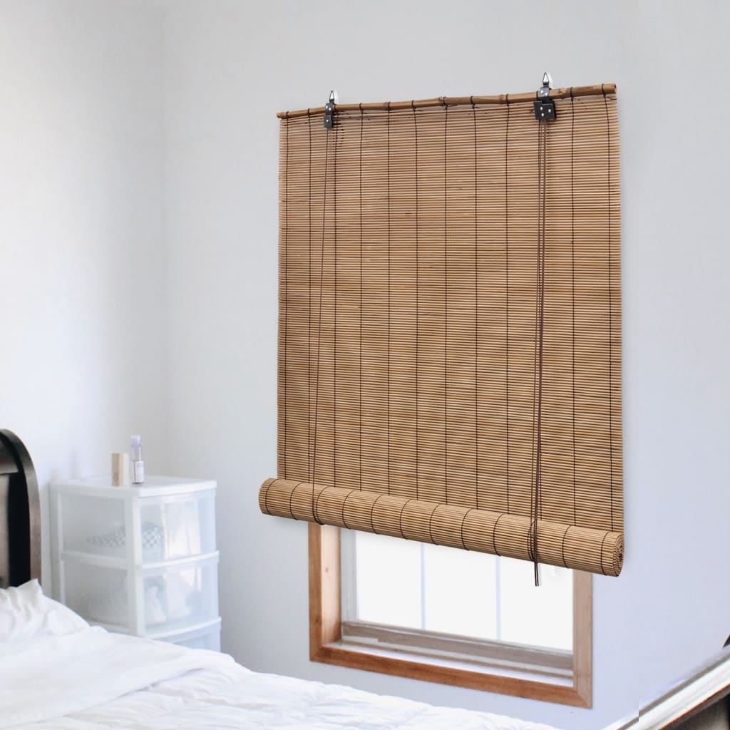 Roller blind bamboo - brown, 80 x 220 cm - number 1.