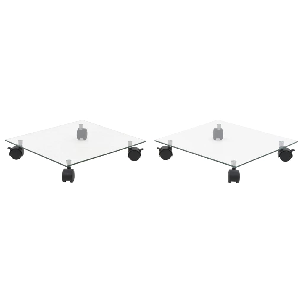 Kolica za biljke 2 kom. kaljeno staklo 35 x 35 cm kvadrat - number 1.