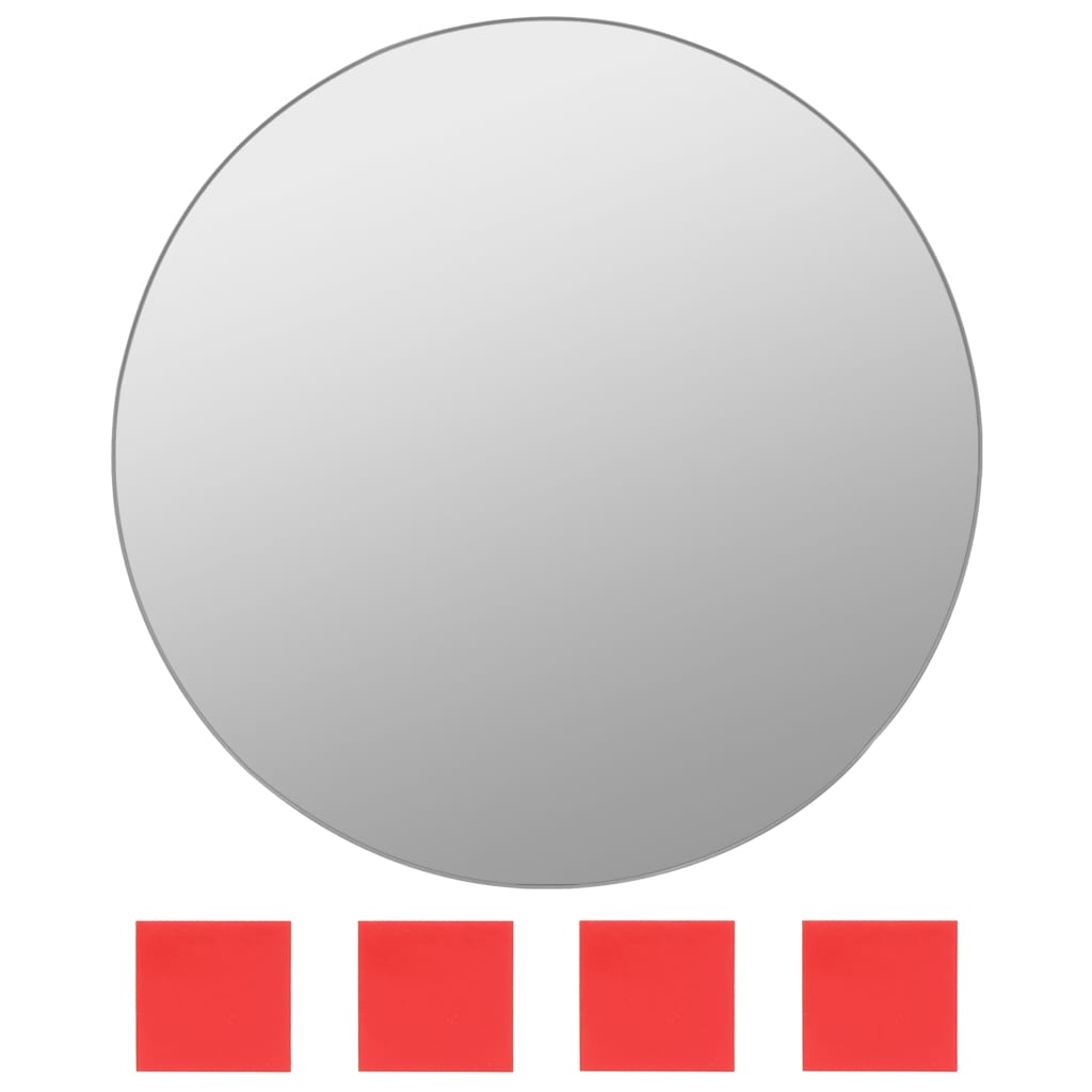 Miroir mural en 7 parties rondes en verre - number 6.