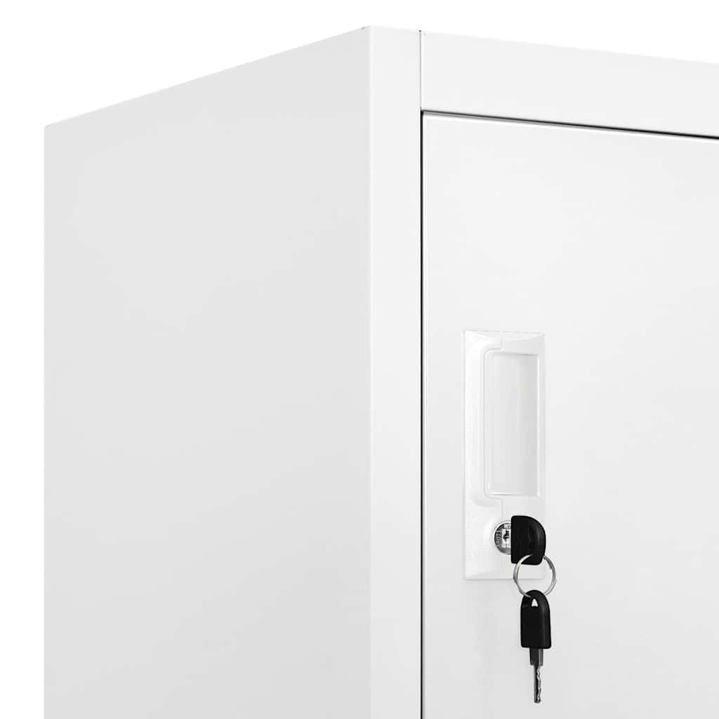 Lockerskab med 18 rum 90x40x180 cm metal - number 7.