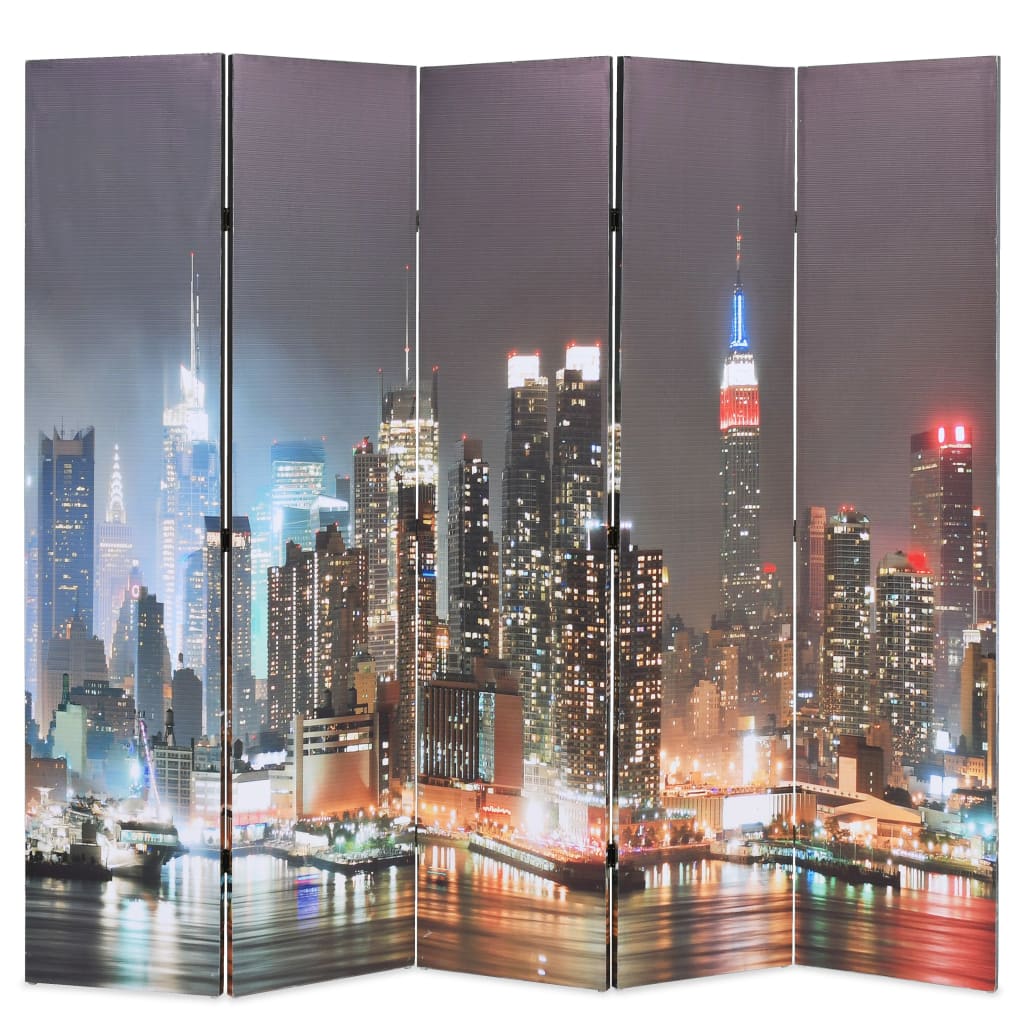 Sammenleggbar romdeler 200 x 170 cm new york city night - number 1.