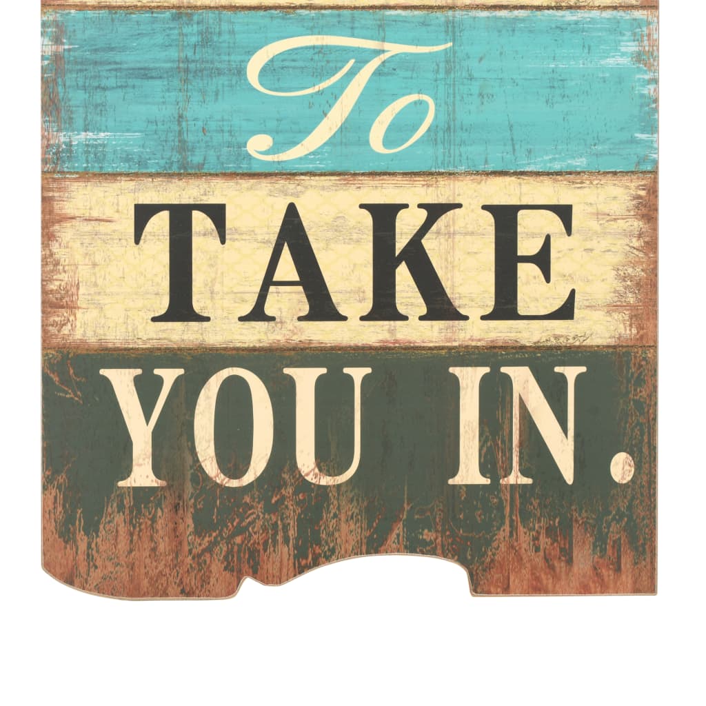 Vægmonteret knagerække med 6 knager home is 120 x 40 cm - number 6.