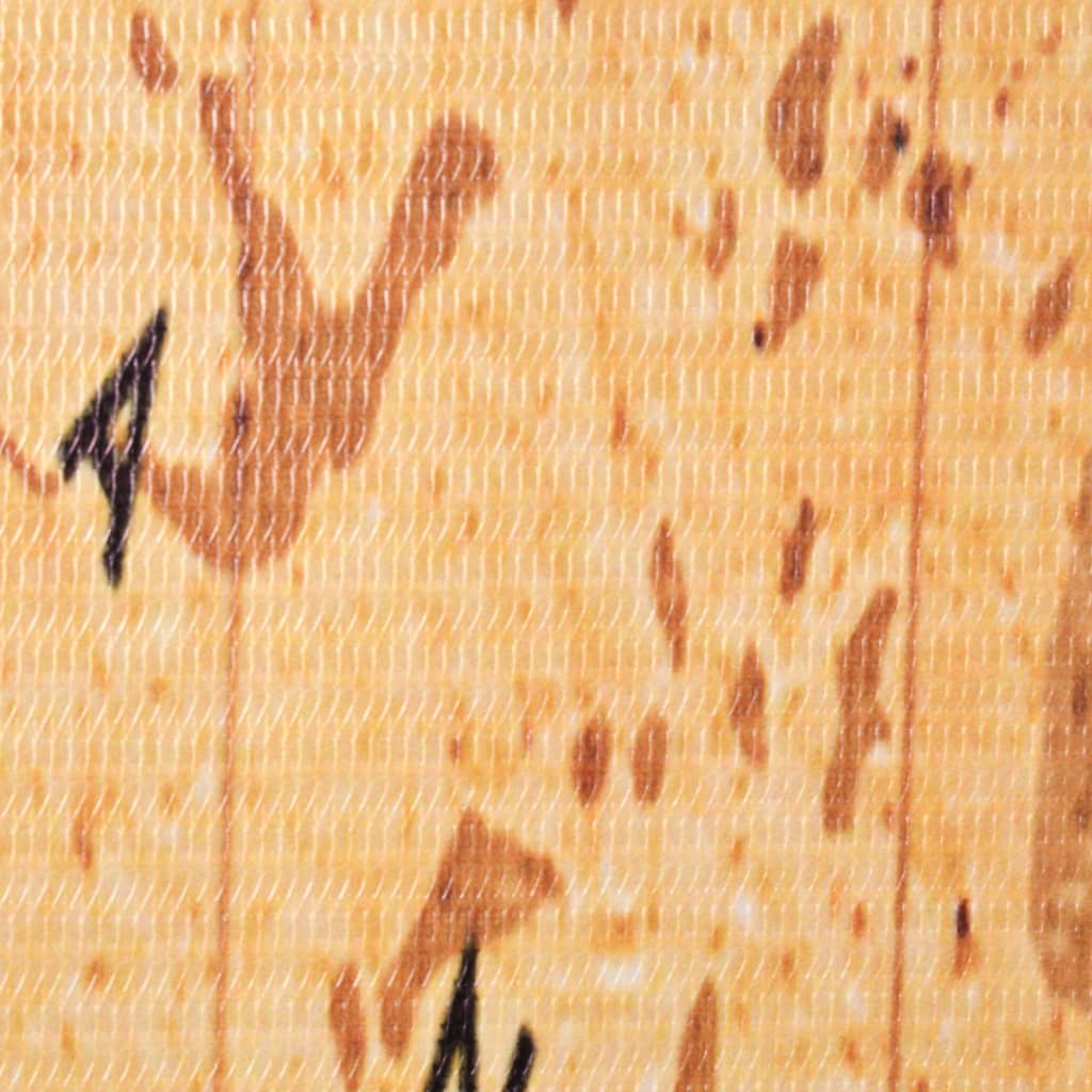 Foldbar rumdeler 200 x 170 cm verdenskort gul - number 4.