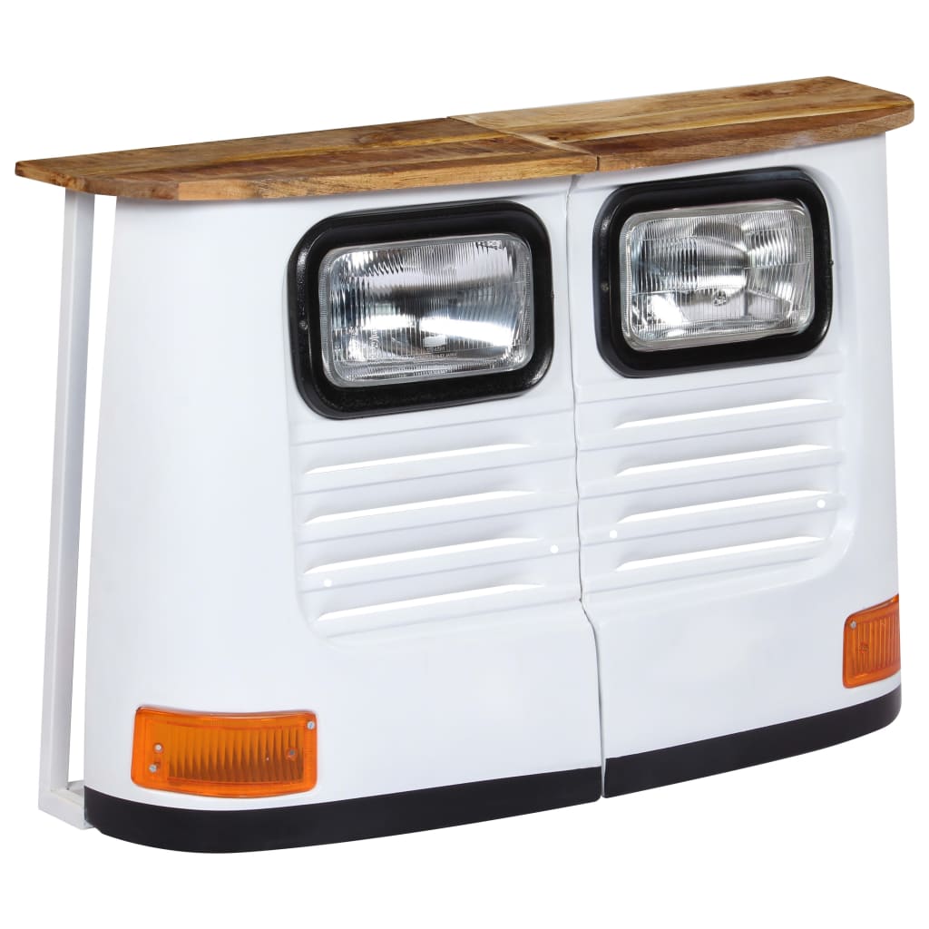 Sideboard in truck design solid mango wood white - number 11.