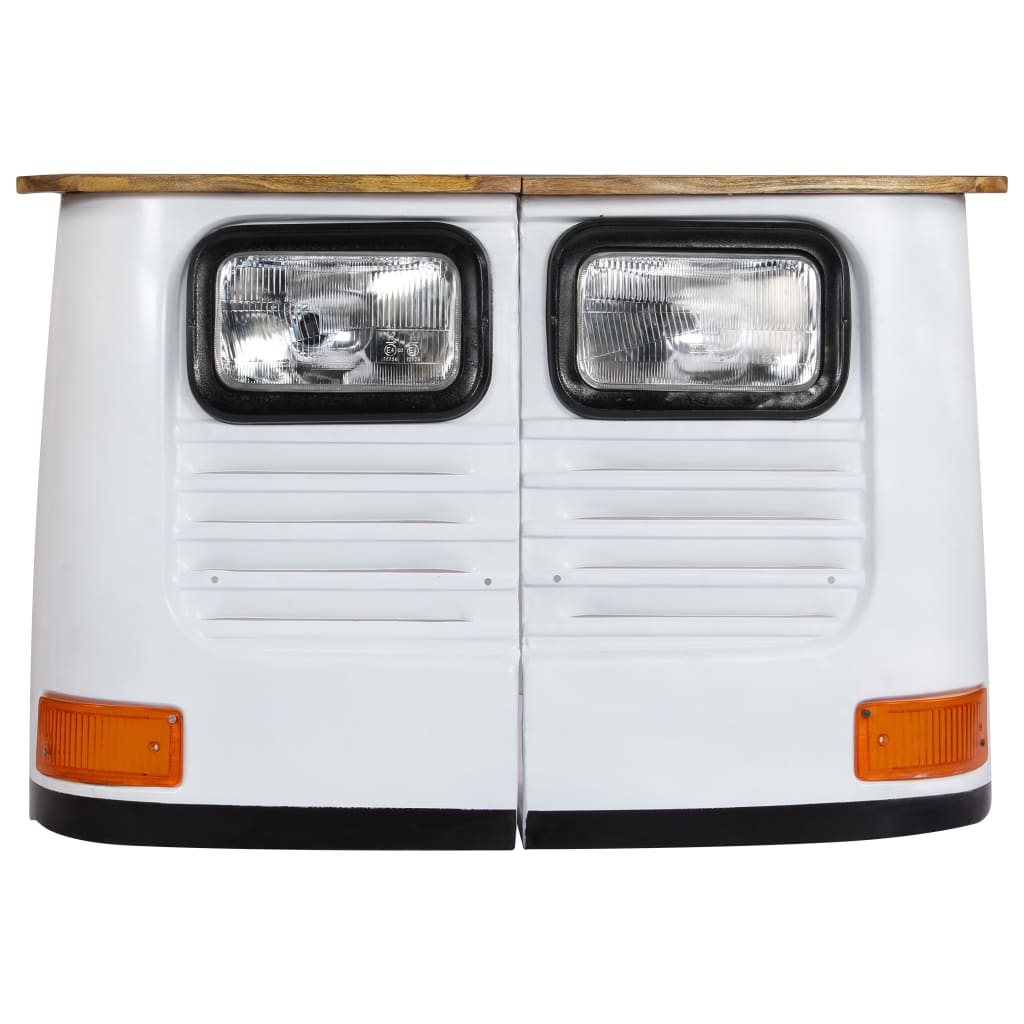 Sideboard in truck design solid mango wood white - number 5.