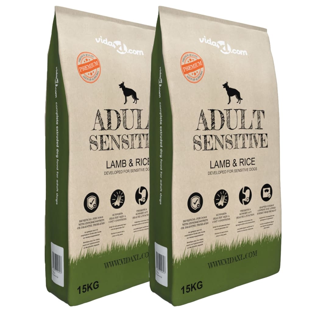 Croquettes de luxe pour chien adulte sensible agneau et riz 2 pcs. 30 kg - number 1.