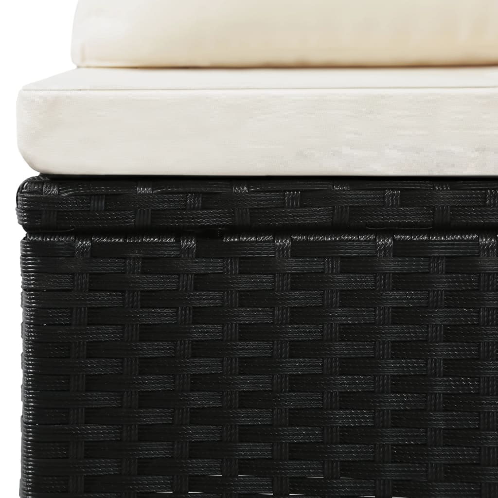 Hagesalongsett 4 deler med puter polyrattan sort - number 4.