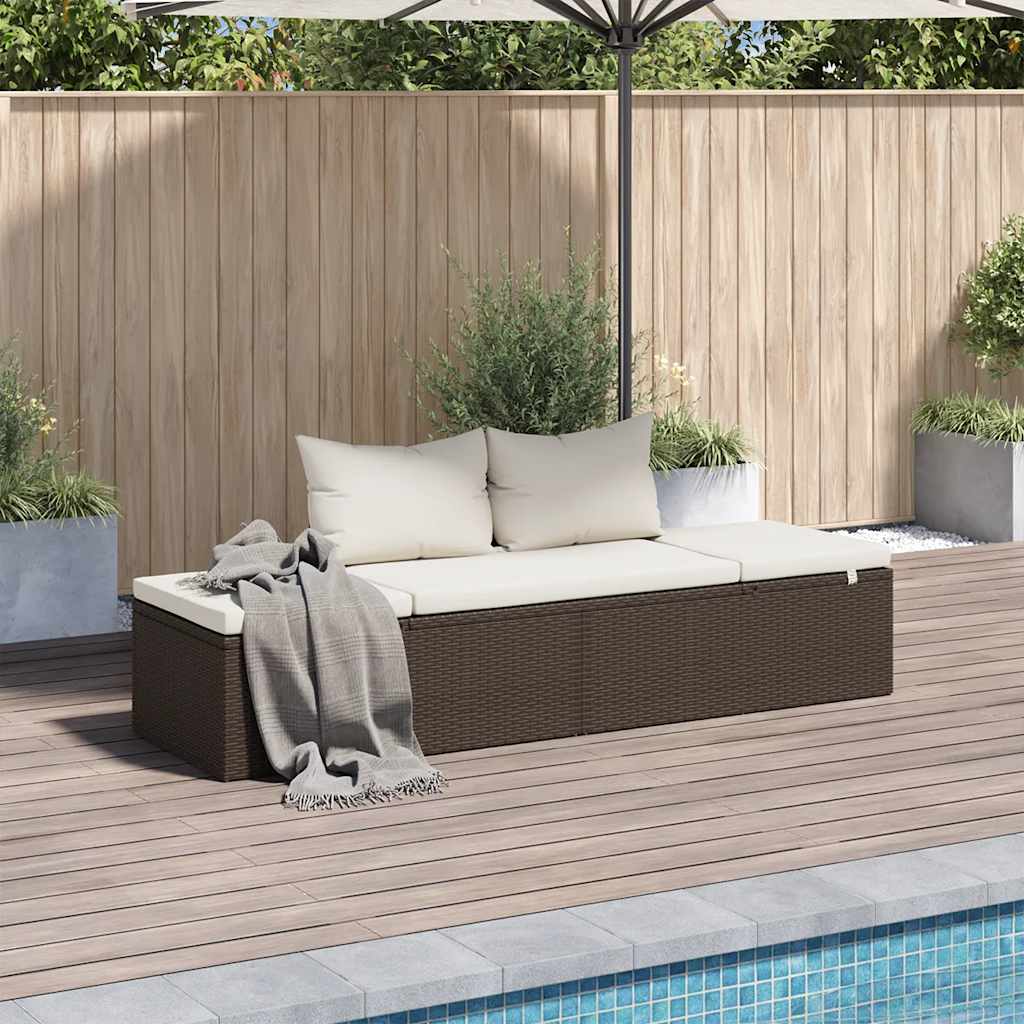 Solseng brun 195 x 60 cm polyrattan - number 1.