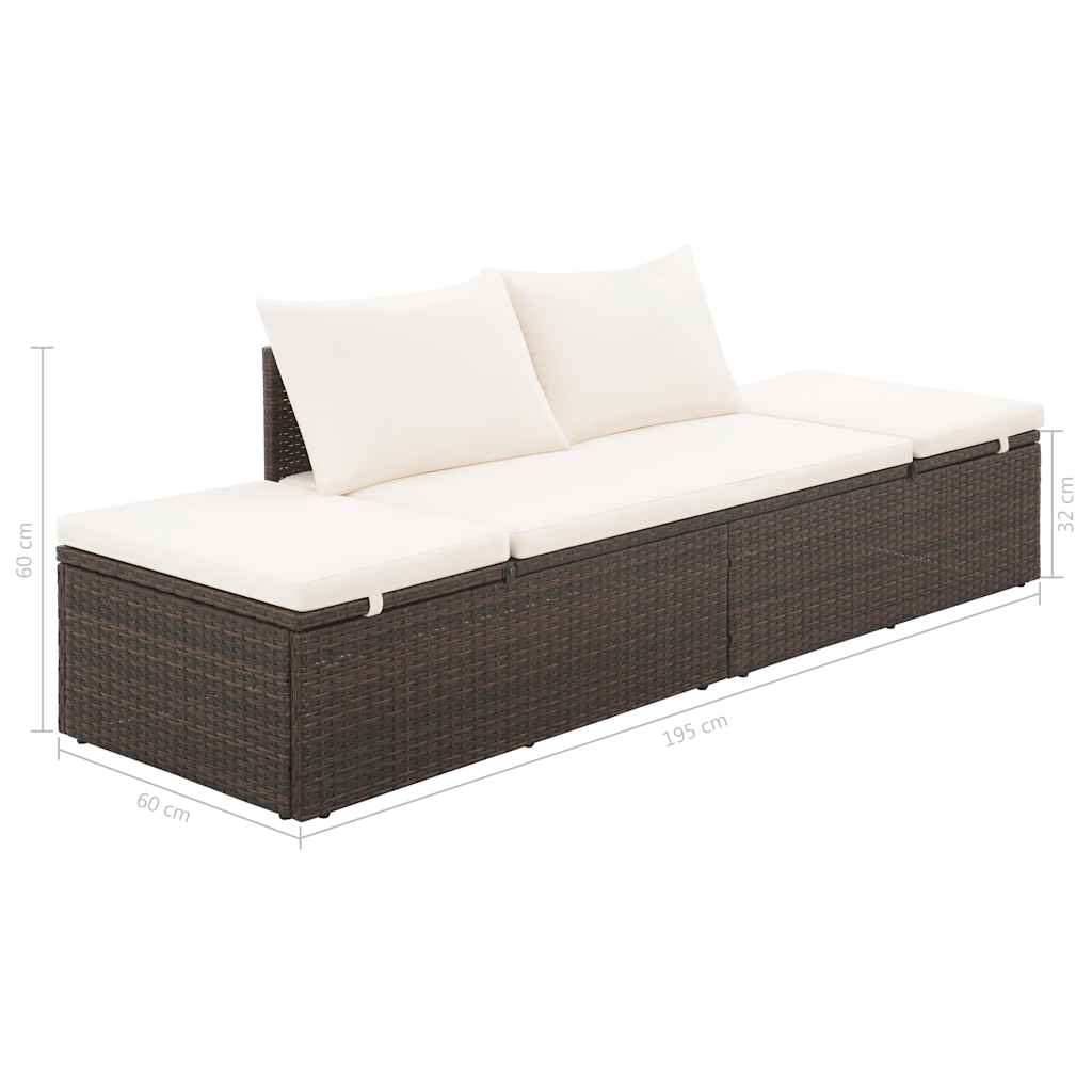 Solseng brun 195 x 60 cm polyrattan - number 7.