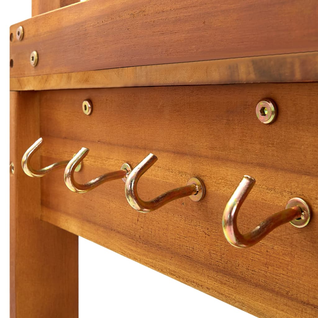 Kjøkkenvogn til hagen 92x43,5x41,5 cm heltre akasietre - number 9.