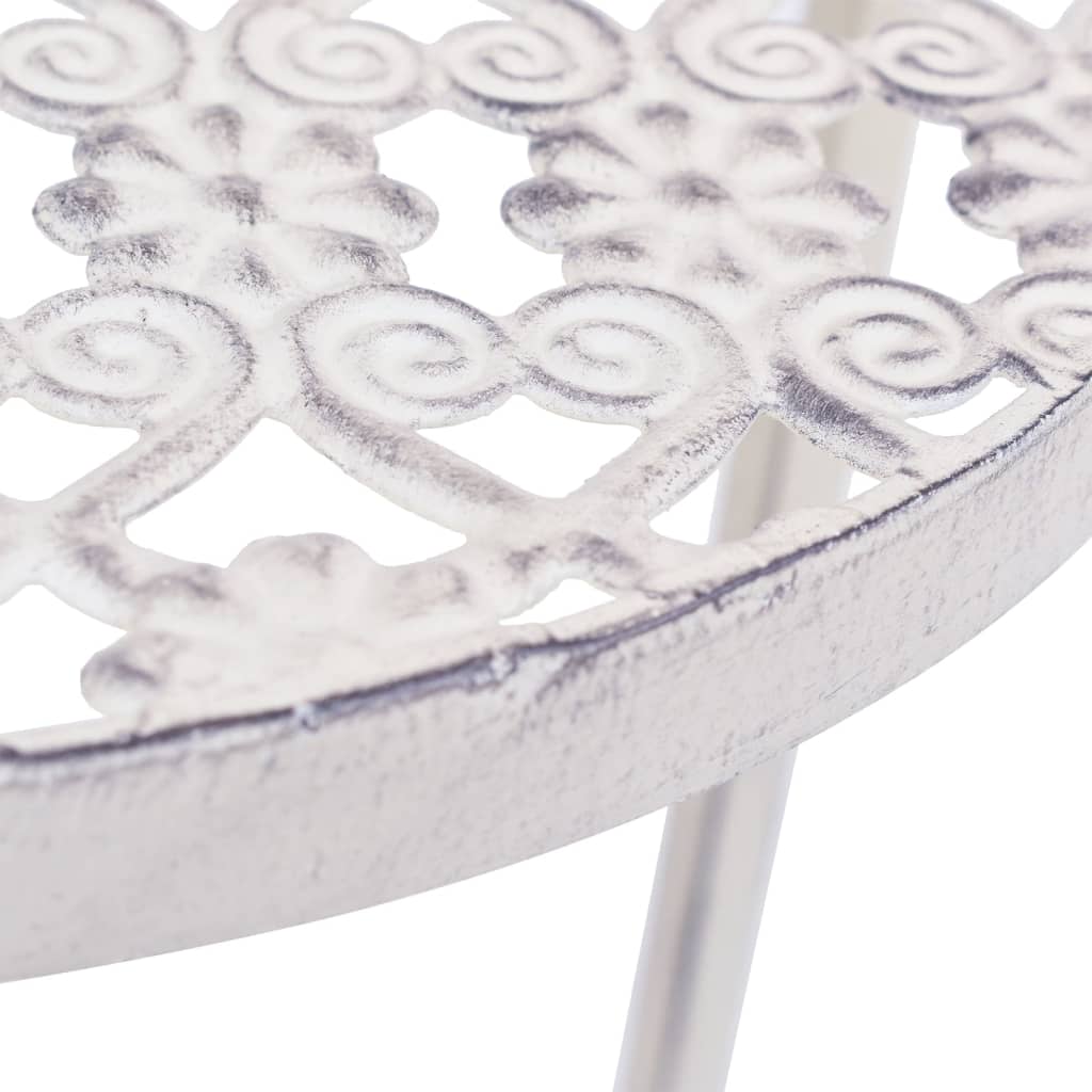 Stalci za biljke 3 komada metalni u vintage stilu - antikno bijeli, 30 x 70 cm (promjer xh), 25 x 60 cm (promjer xh), 20 x 50 cm (promjer xh) - number 7.