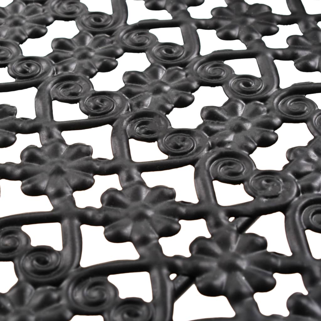 Foldbart tebord vintagestil metal 58 x 35 x 72 cm sort - number 7.