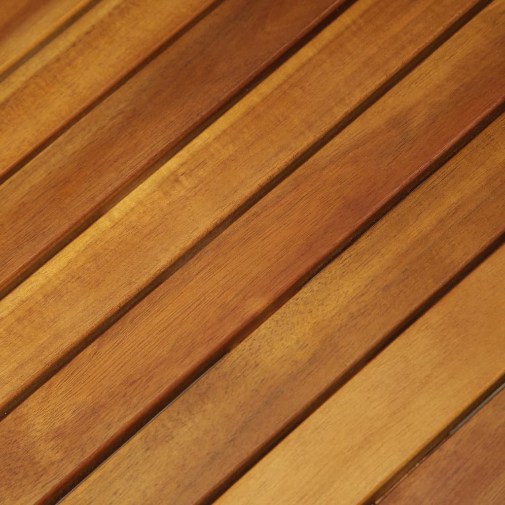 Foldbart bistrosæt 3 dele med hynder massivt akacietræ - number 4.