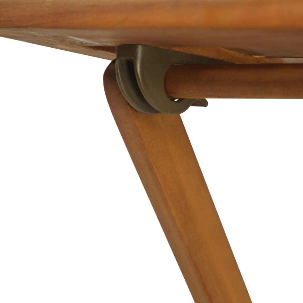 Foldbart bistrosæt 3 dele med hynder massivt akacietræ - number 10.