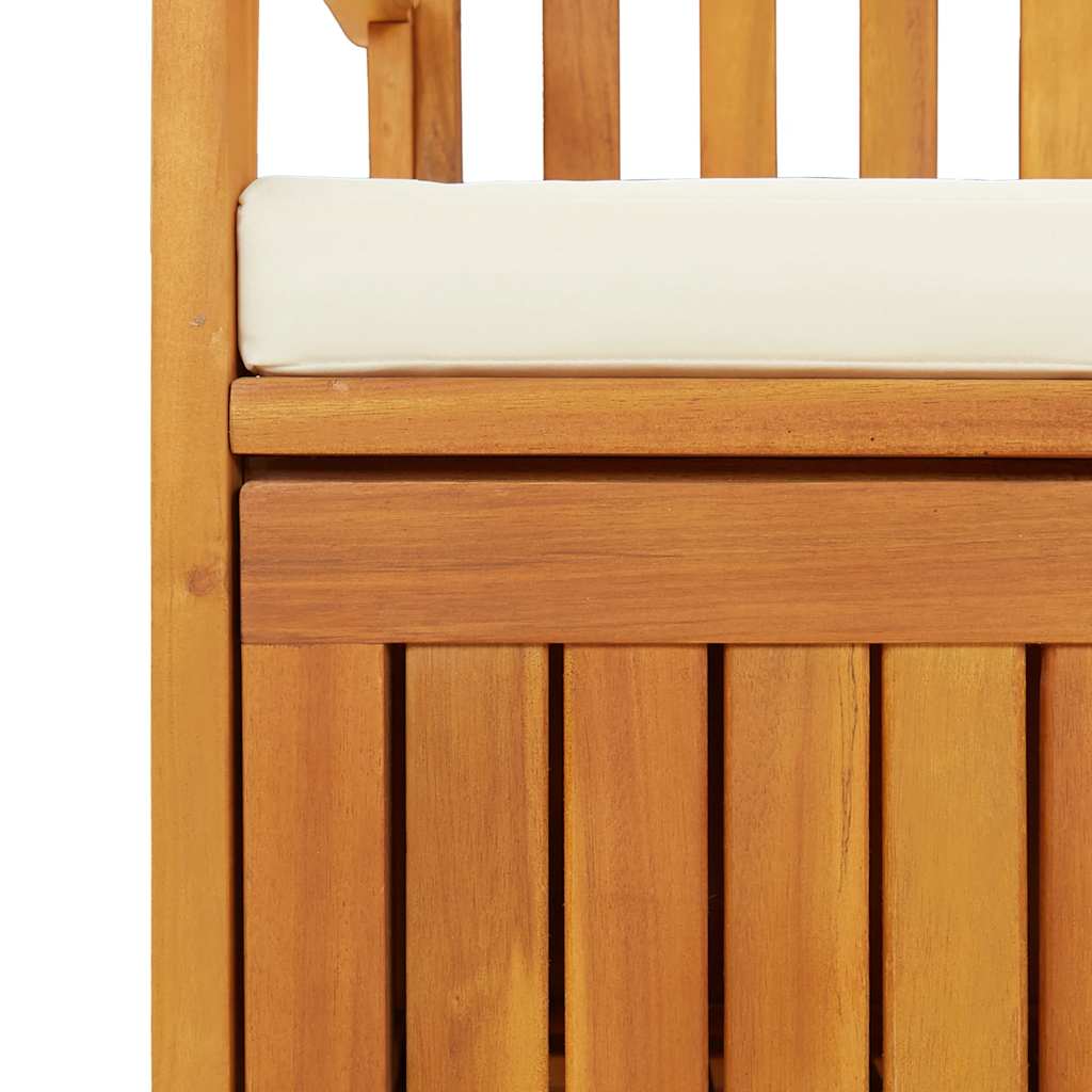 Vrtna klupa za odlaganje od punog bagremovog drveta xl 120 x 63 x 84 cm - number 8.