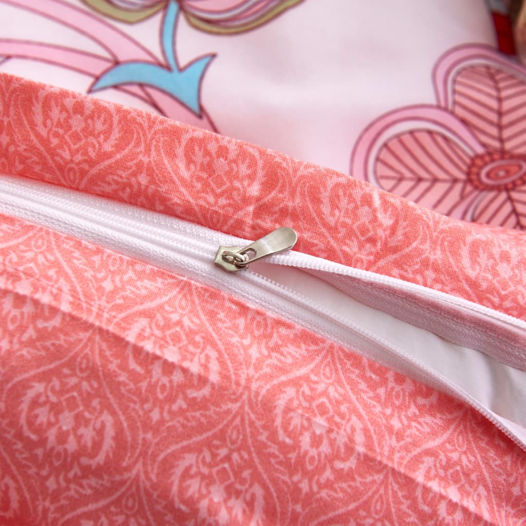 Duvet covers flowers/striped 200x220/80x80 cm pink - number 3.