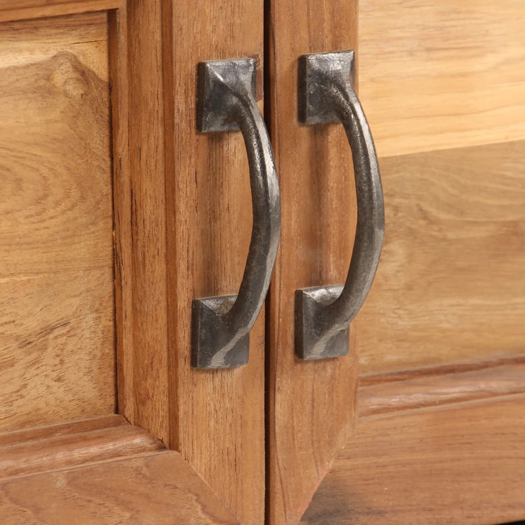 Tv-skab genanvendt teak og stål 120 x 30 x 40 cm - number 6.