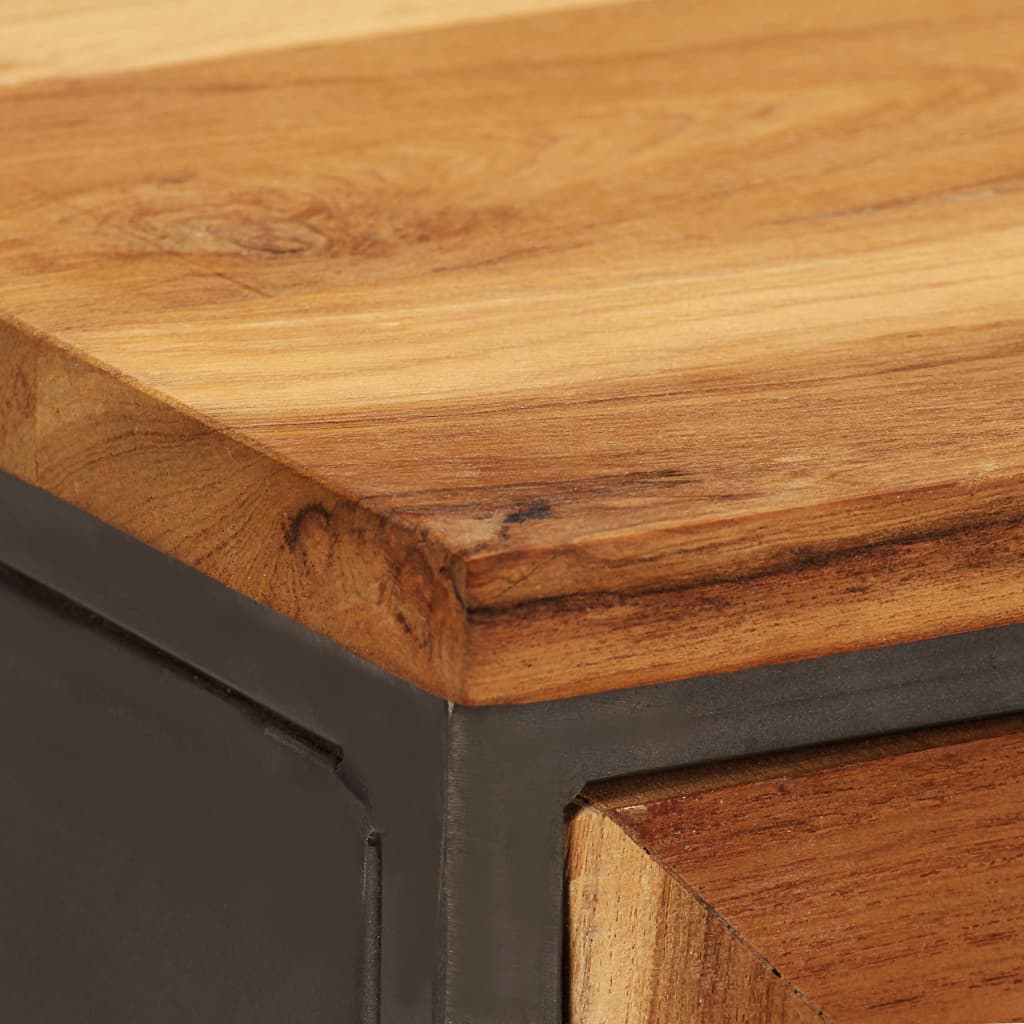 Skænk i genanvendt teak og stål 65 x 30 x 70 cm - number 8.