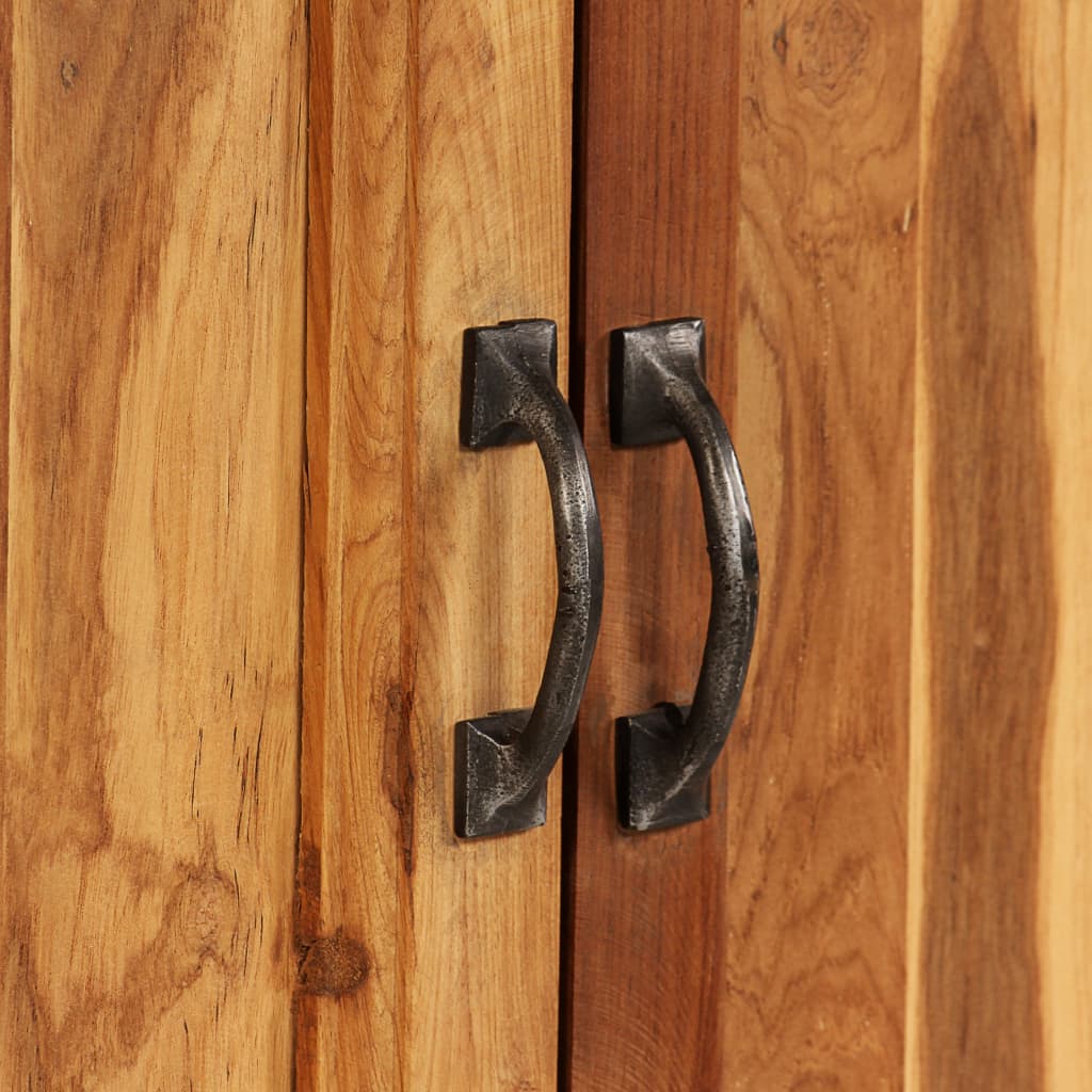 Skænk i genanvendt teak og stål 65 x 30 x 70 cm - number 7.