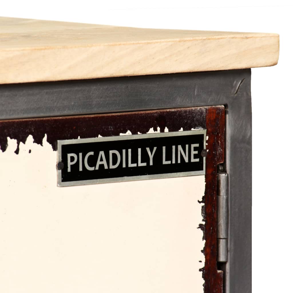 Tv-skab massivt mangotræ og stål 120 x 30 x 45 cm - number 6.