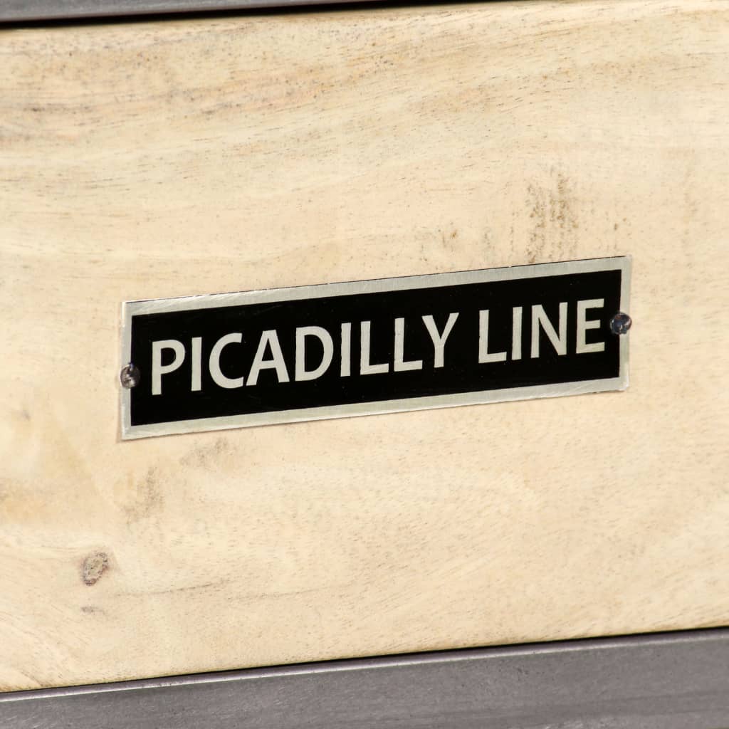 Tv-skab massivt mangotræ og stål 120 x 30 x 45 cm - number 5.