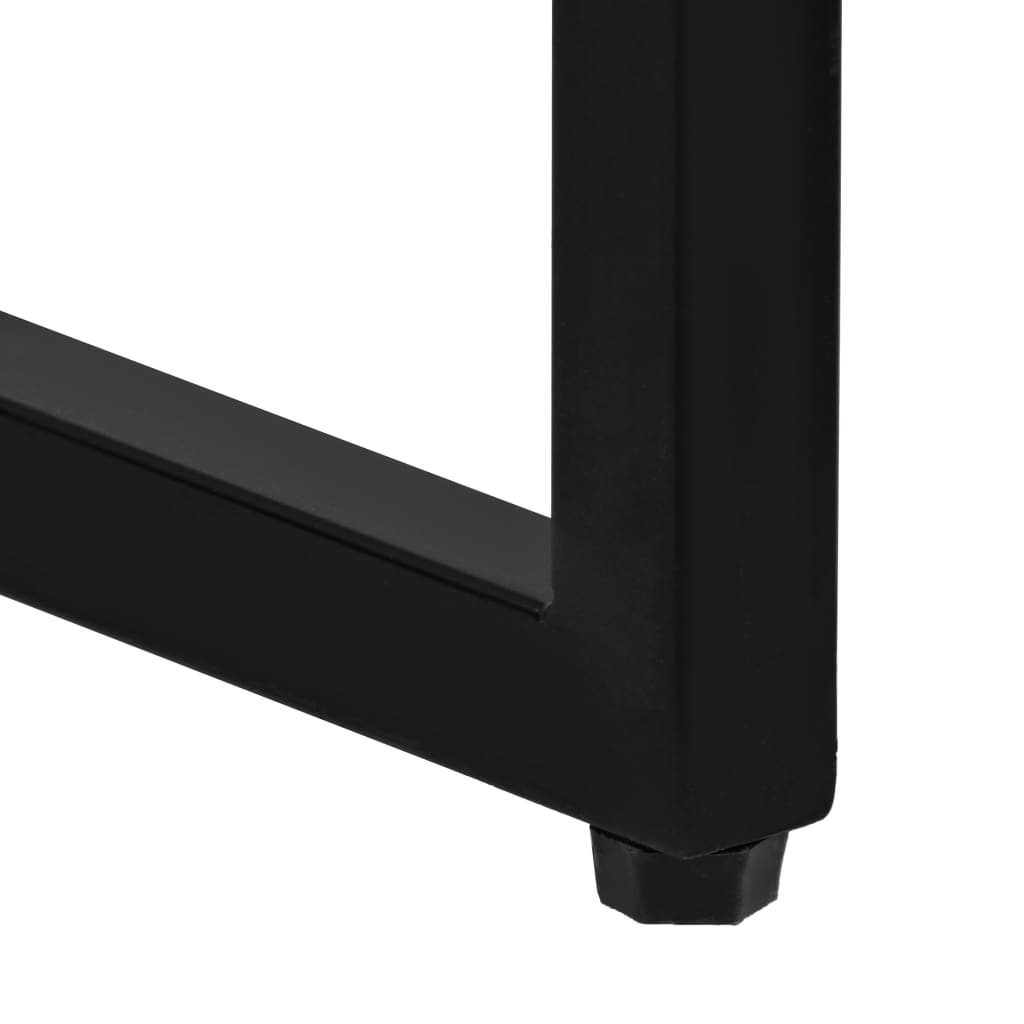 Šank set iz 3 dijela, masivno obnovljeno drvo i prava kozja koža - number 8.