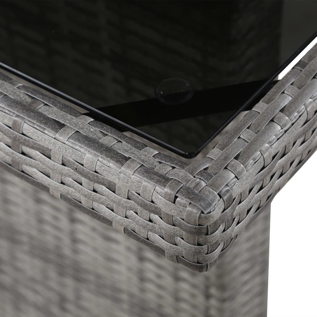 Havebord i polyrattan og glas 240 x 90 x 74 cm - number 2.