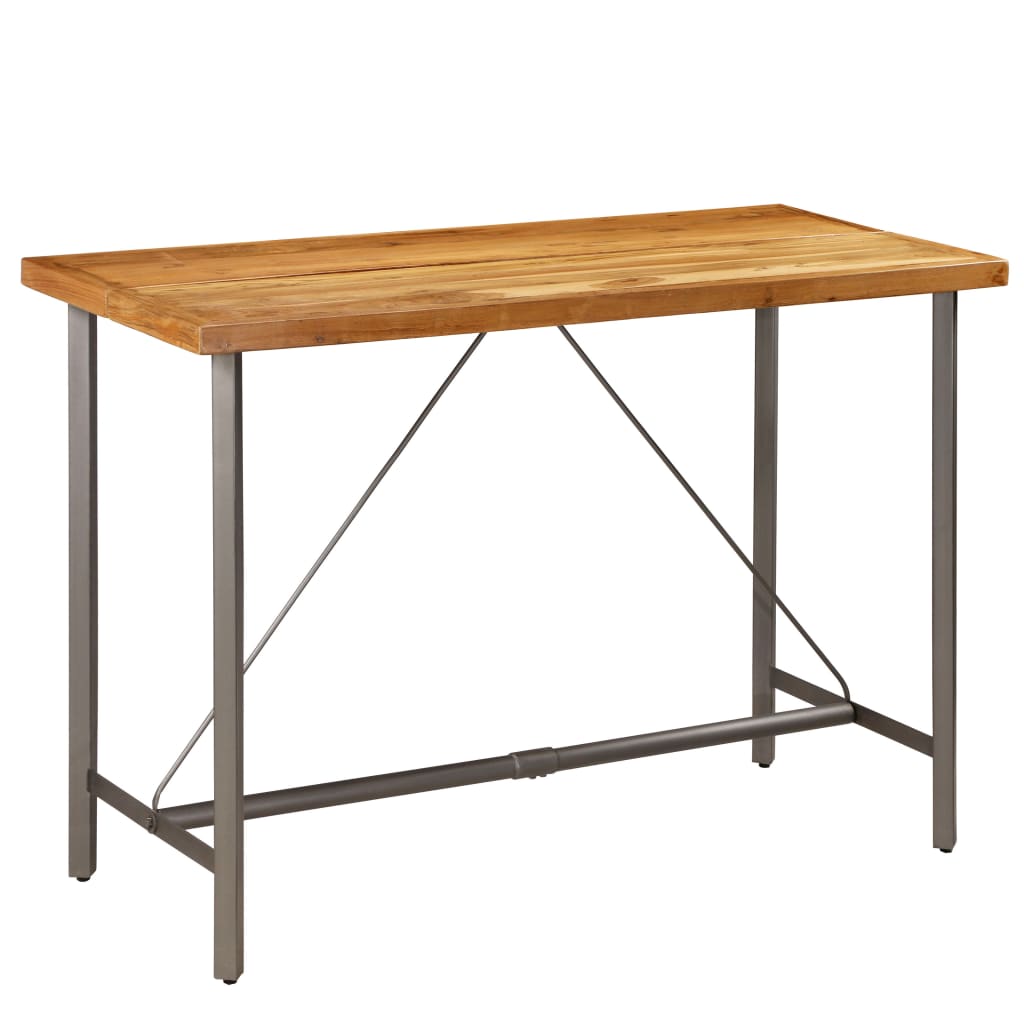 Barbord massivt genbrugsteak - 150 x 70 x 106 cm, 1 - number 1.