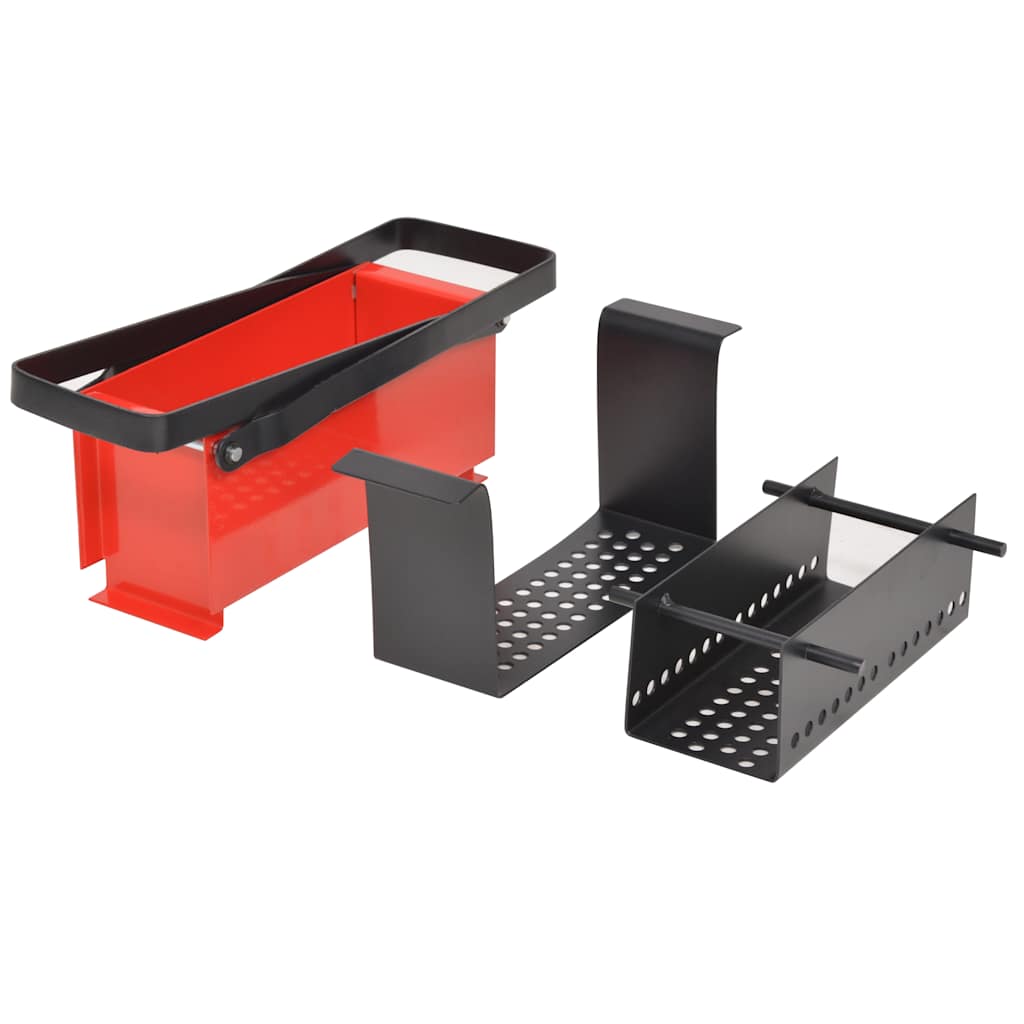 Briquette press for paper 34x14x14 cm black and red - number 4.