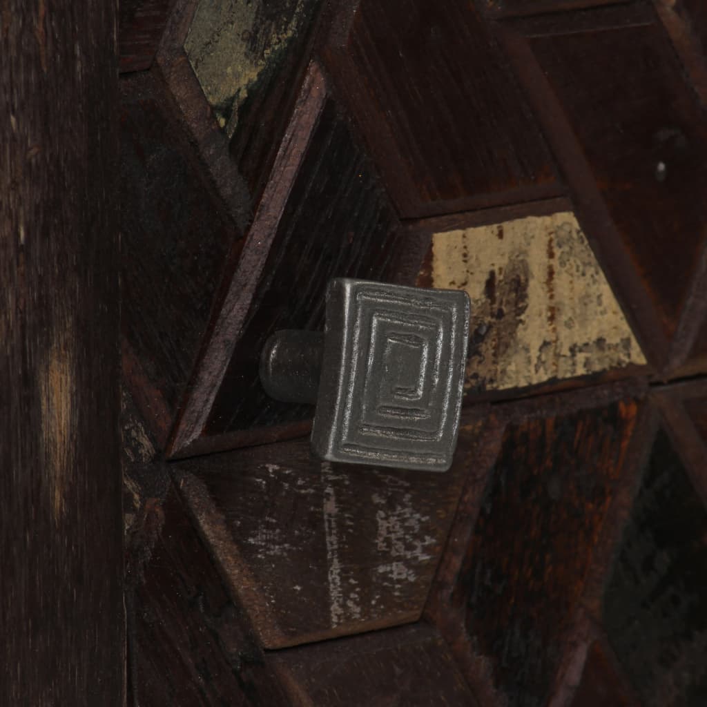 Nattbord skap 40x30x50 cm massivt resirkulert tre - number 7.