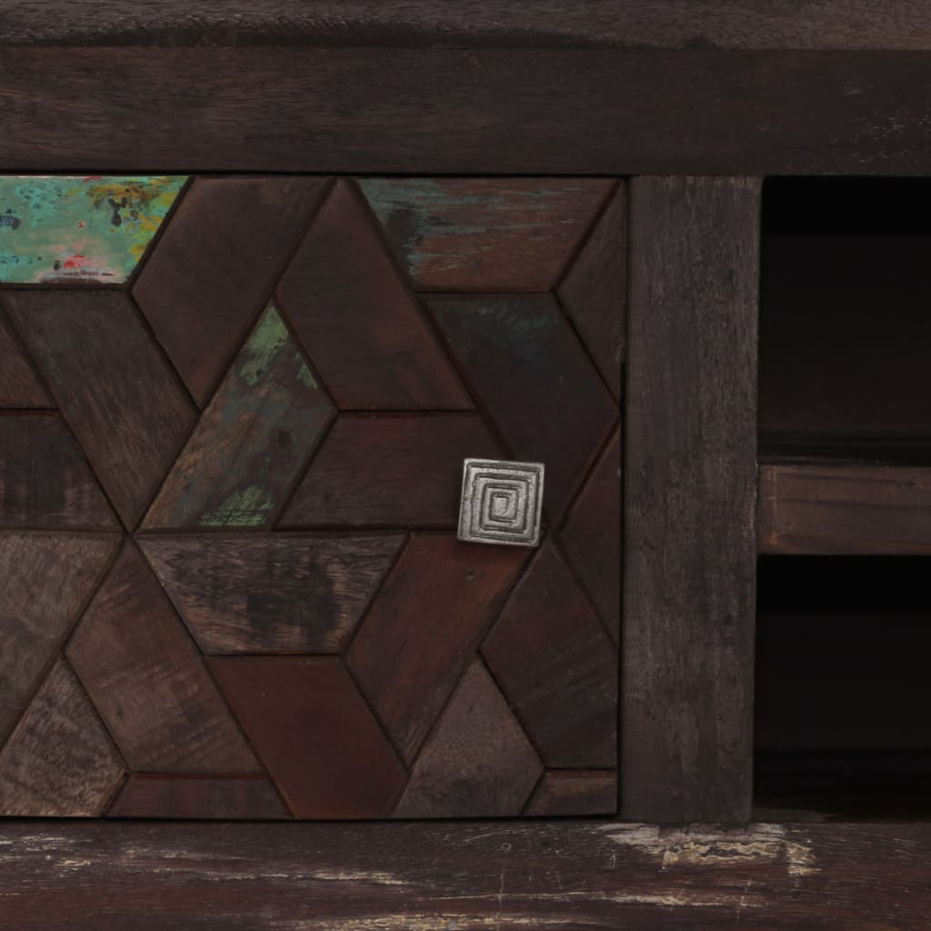 Szafka rtv 140x30x45 cm lite drewno z recyklingu - number 8.