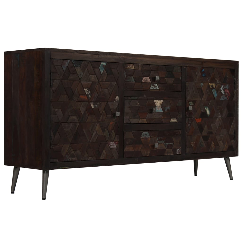 Sideboard in solid, recycled wood 160 x 40 x 80 cm - number 2.