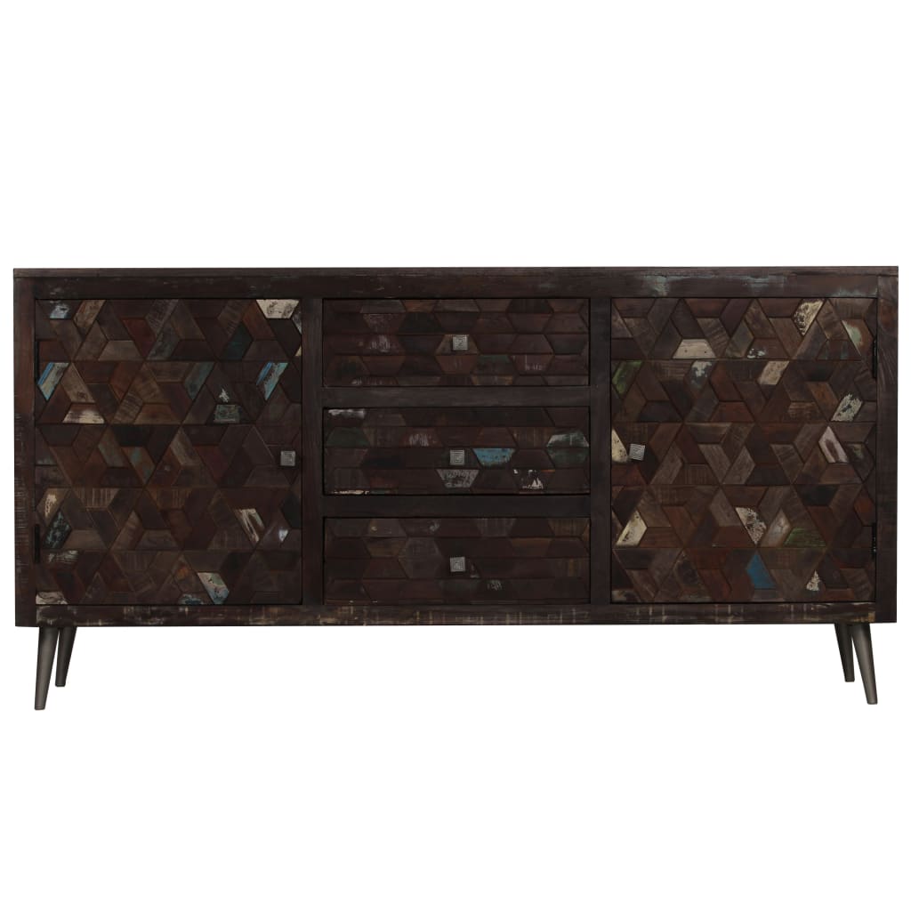 Sideboard in solid, recycled wood 160 x 40 x 80 cm - number 3.