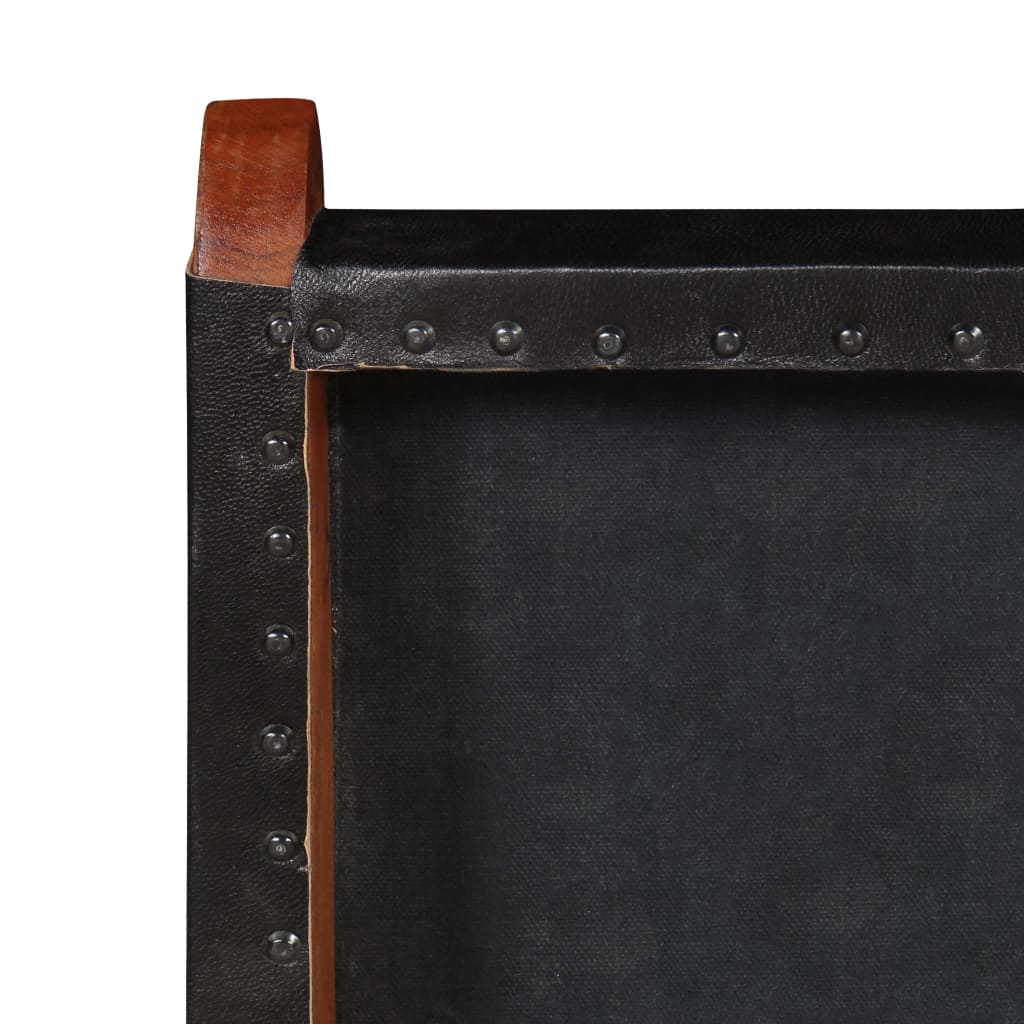 Sammenleggbar loungestol i ekte skinn - svart, ooo 1, 1 - number 8.