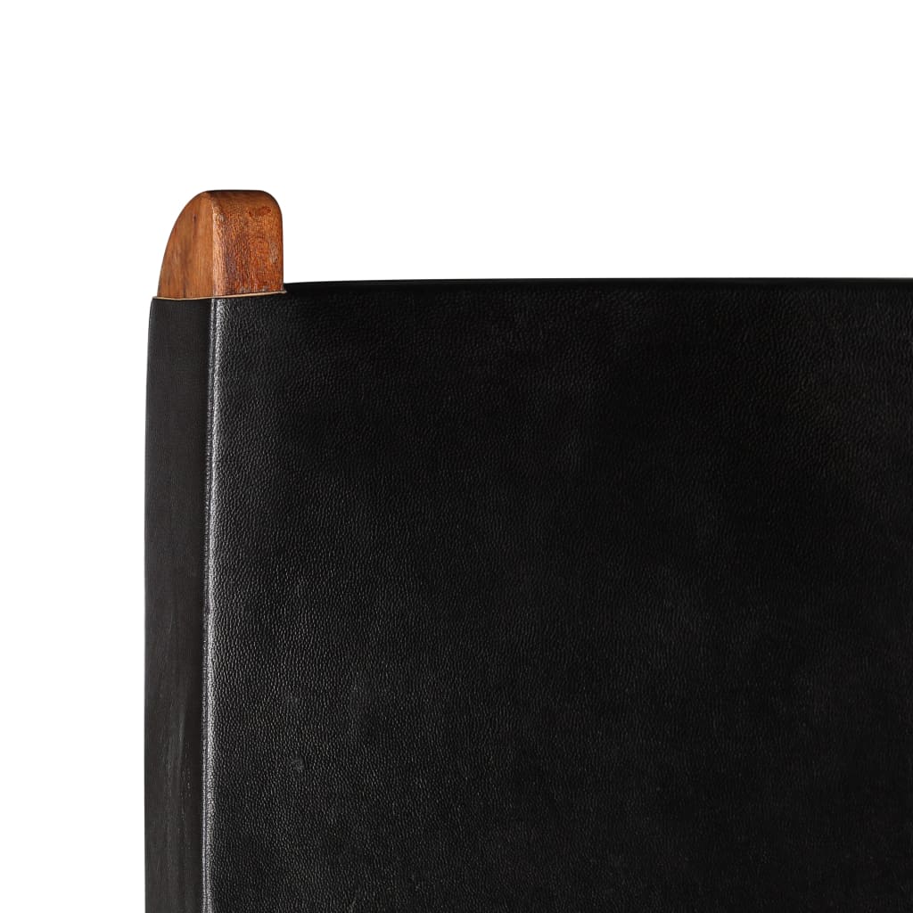 Sammenleggbar loungestol i ekte skinn - svart, ooo 1, 1 - number 7.