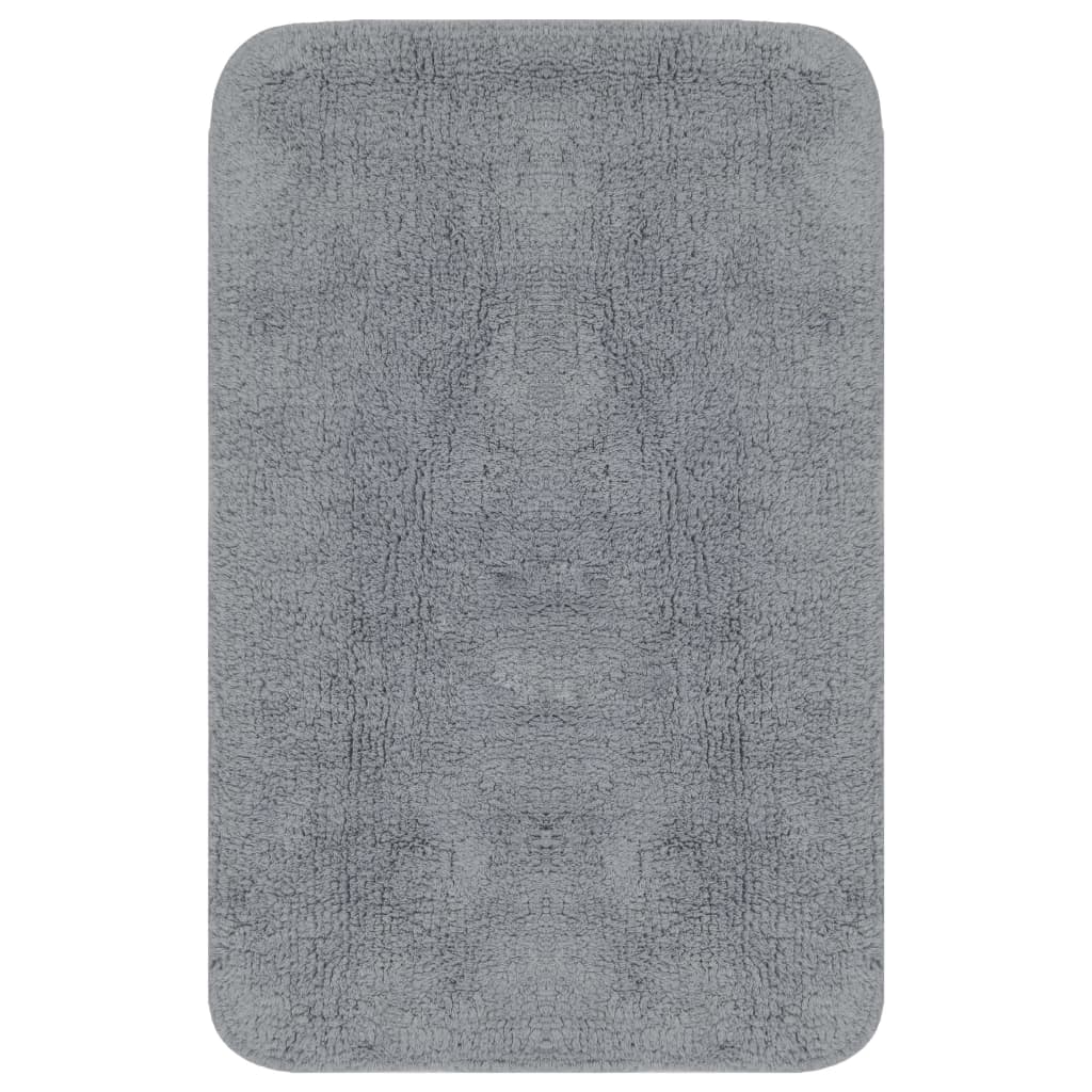 Ensemble de tapis de bain en 2 parties en tissu - gris, 1 - number 2.