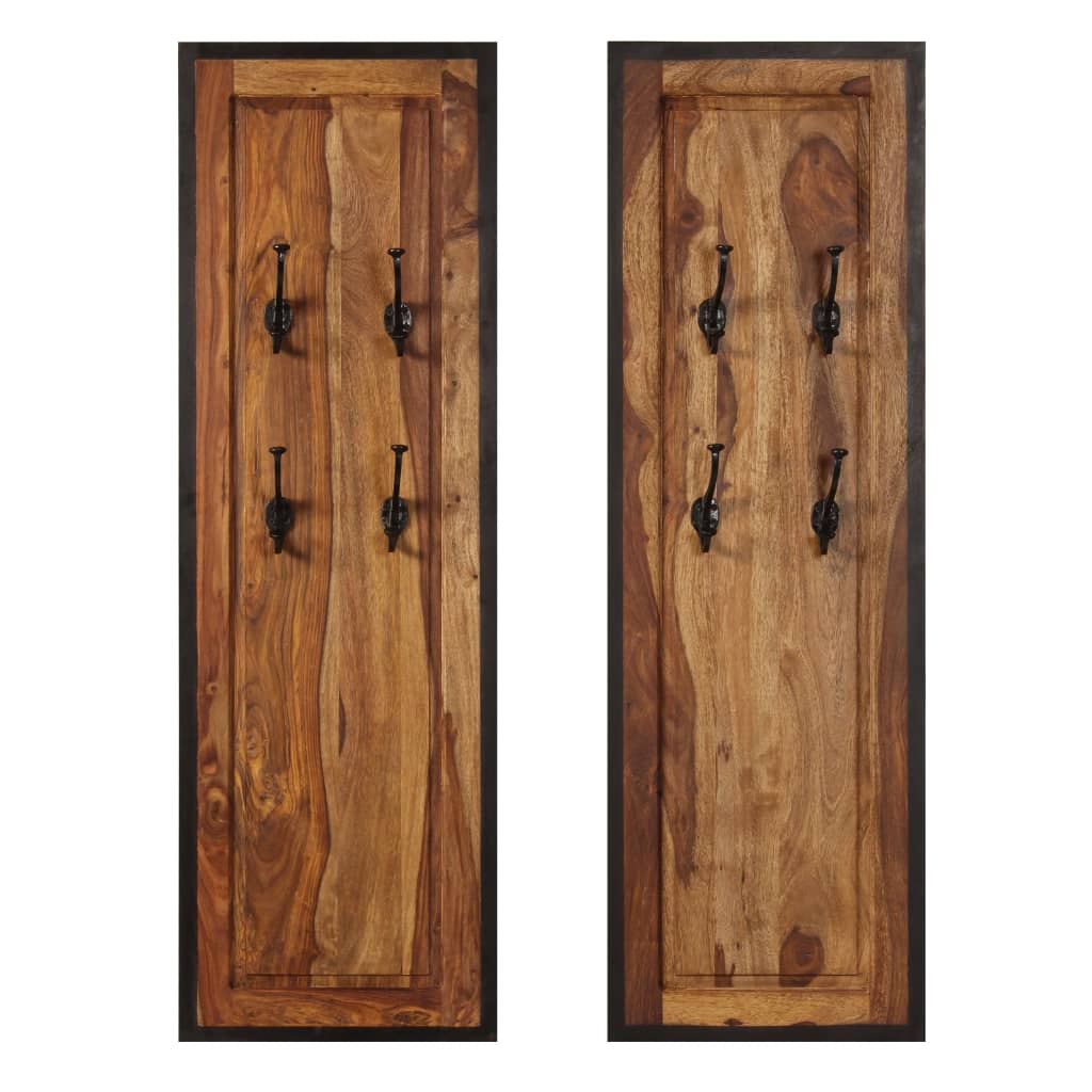 Portemanteaux 2 pcs. bois de sheesham massif - number 2.