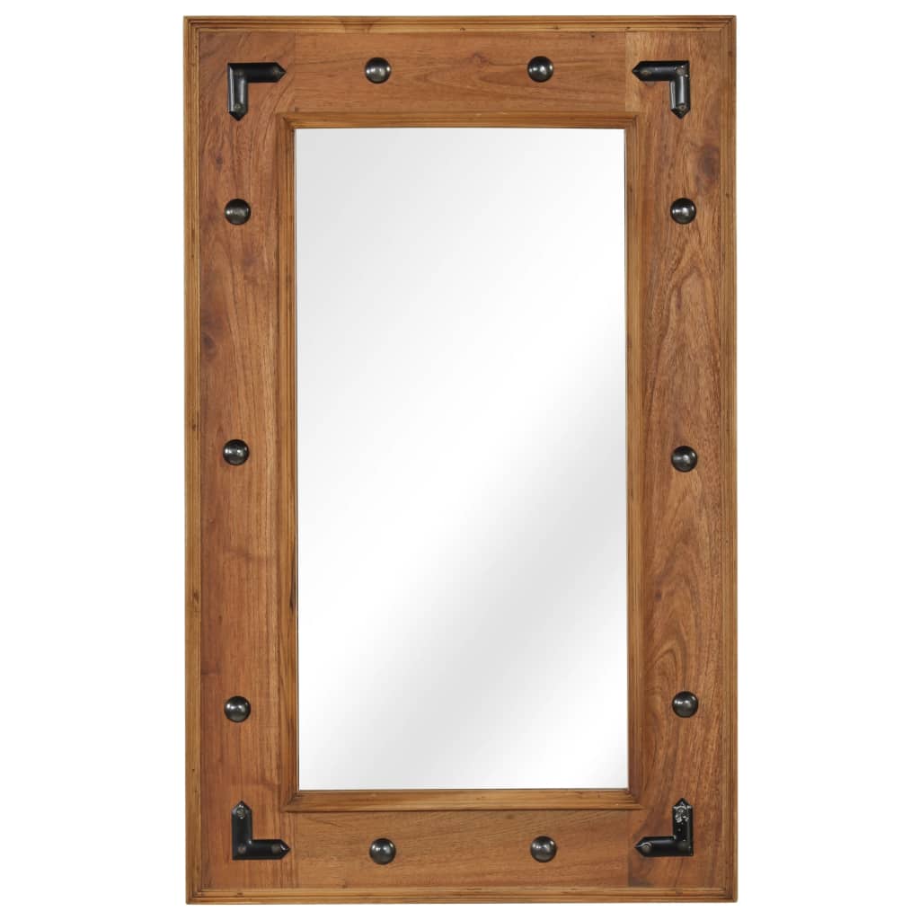 Mirror in solid acacia wood - 50 x 80 cm, 1 - number 1.