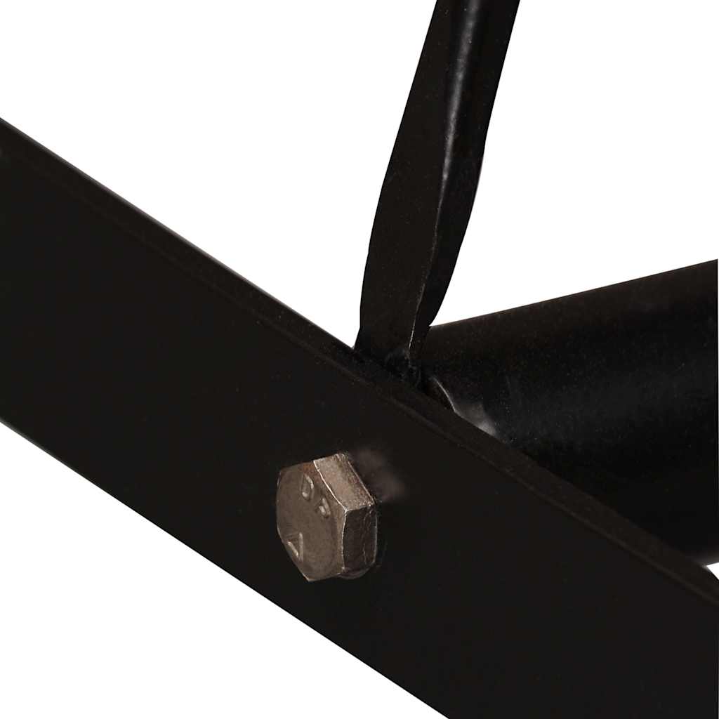 Barsæt i 7 dele massivt genbrugstræ, ægte læder & kanvas - number 9.